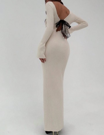 Rochie tricotată Shein, bej