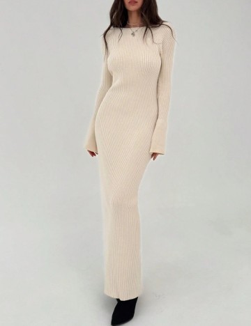 Rochie tricotată Shein, bej