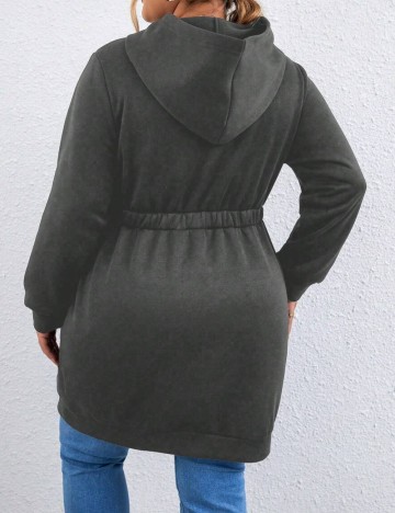 Hanorac lung Shein Curve+, gri
