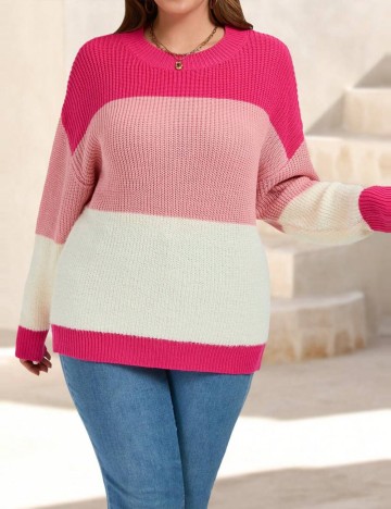 Pulover Shein Curve+, mix culori