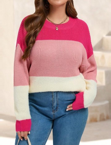 Pulover Shein Curve+, mix culori