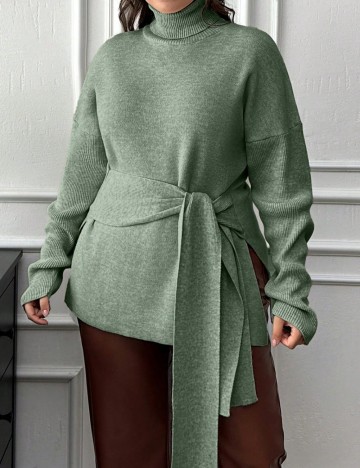 Pulover Shein Curve+, verde