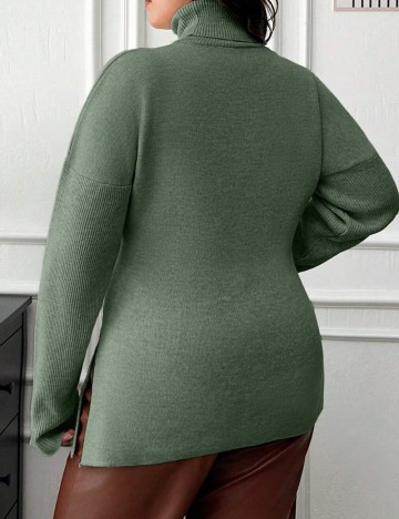 Pulover Shein Curve+, verde