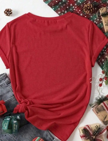 Tricou Shein Curve+, vișiniu