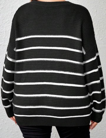 Pulover Shein Curve+, negru