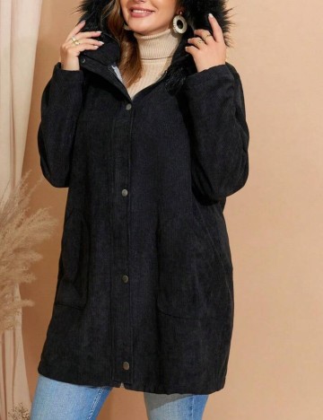 Geacă Shein Curve+, negru