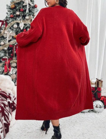 Set Rochie și Cardigan Shein Curve+, vișiniu