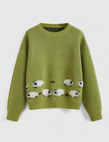 Pulover Shein Romwe, verde