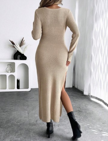 Rochie tricotată Shein, bej