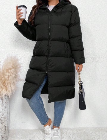 Geacă Shein Curve+, negru