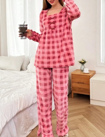 Compleu pijamale Shein, roz