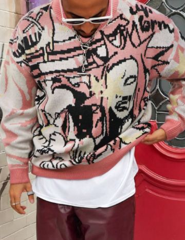 Pulover Shein MANFINITY, mix culori