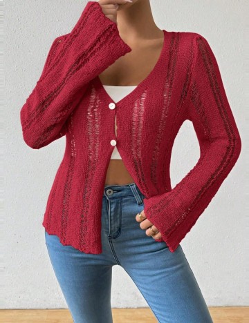 Cardigan Shein, vișiniu