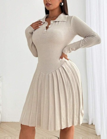 Rochie mini Shein Curve+, crem