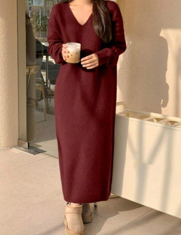 Rochie maxi Shein, vișiniu