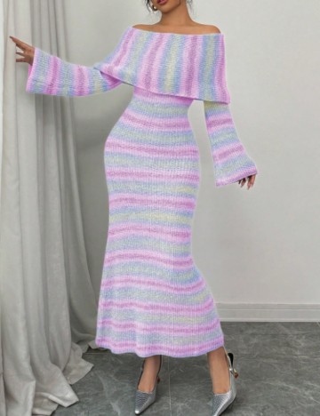 Rochie maxi Shein, mix culori