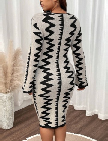 Rochie midi Shein Curve+, mix culori