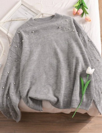 Pulover Shein Curve+, gri