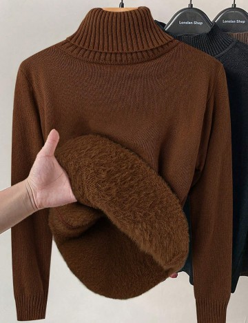 Pulover Shein Curve+, maro