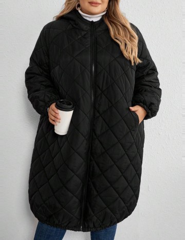 Geacă Shein Curve+, negru