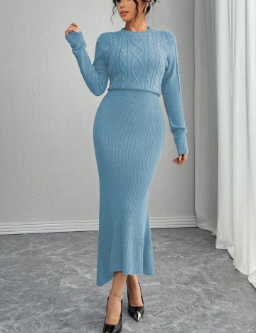 Rochie midi Shein, albastru