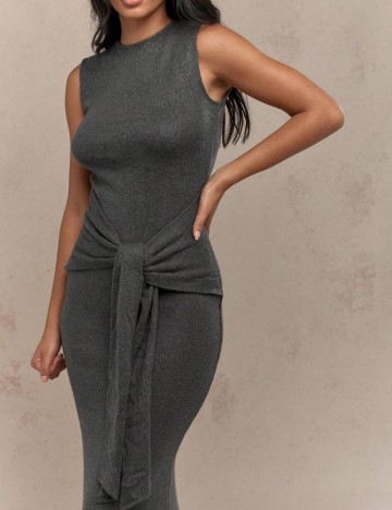 Rochie maxi Shein Missguided, gri
