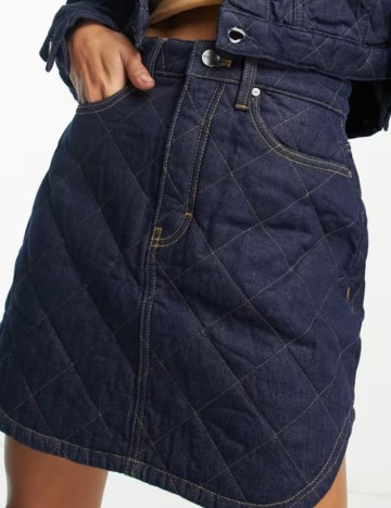 Fustă mini WAVEN, albastru denim