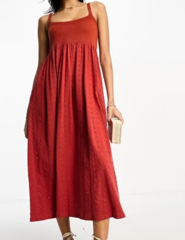 Rochie midi ASOS, roșu