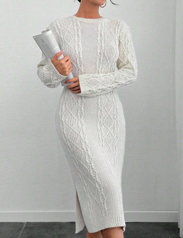 Rochie midi Shein, crem