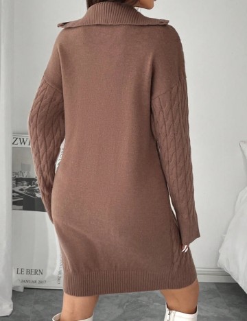 Rochie tricotată Shein, maro