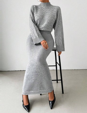 Rochie maxi Shein, gri