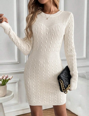 Rochie mini Shein, crem