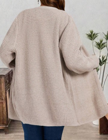 Cardigan Shein Curve+, bej