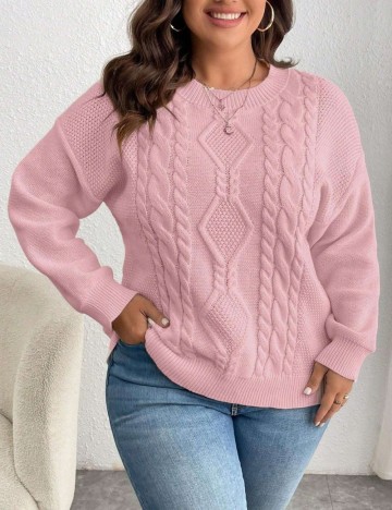 Pulover Shein Curve+, roz