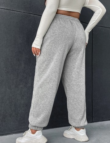 Pantaloni Shein Curve+, gri