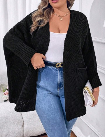 Cardigan Shein Curve+, negru