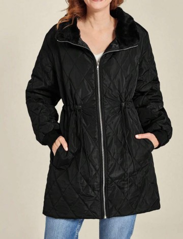 Geacă Shein Curve+, negru