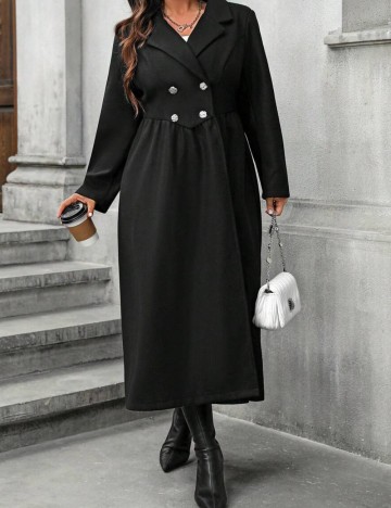 Palton Shein Curve+, negru