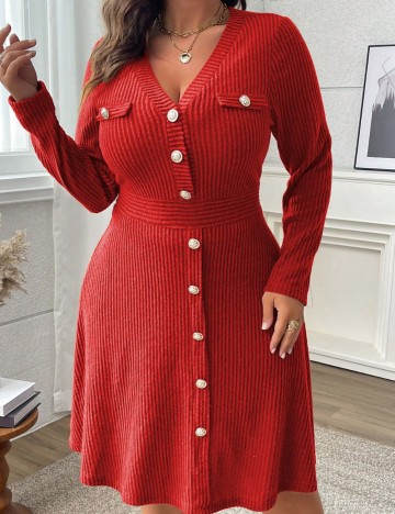 Rochie mini Shein Curve+, roșu