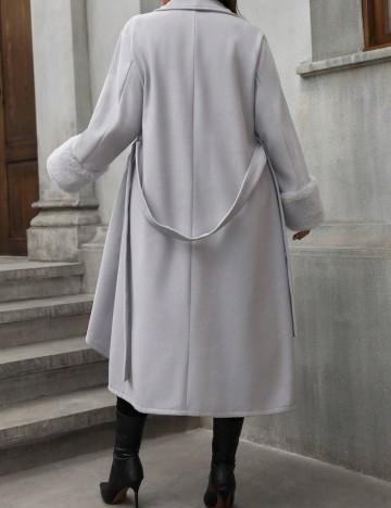 Palton Shein Curve+, gri
