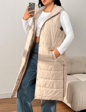 Vestă Shein Curve+, crem