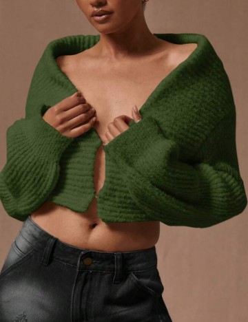 Cardigan Shein MUSERA, verde