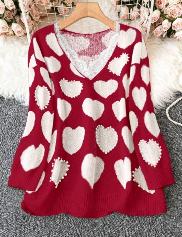 Pulover Shein Curve+, mix culori