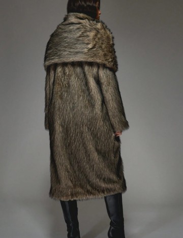 Haină De Blană Shein Missguided, maro