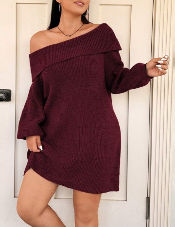 Rochie mini Shein Curve+, vișiniu