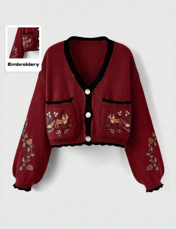 Cardigan Shein, vișiniu