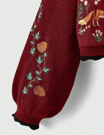 Cardigan Shein, vișiniu
