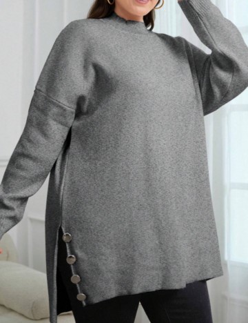 Pulover Shein Curve+, gri