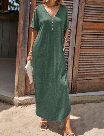 Rochie maxi Shein, verde