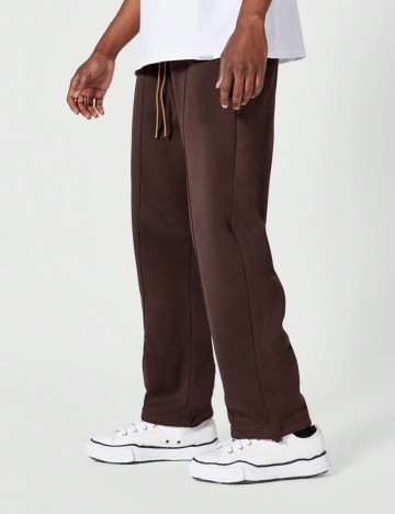 Pantaloni de trening Shein SUMWON, maro